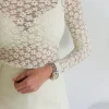 ABBY ECRU FLORAL LACE TOP