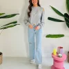 ALLIA GREY CUT-OUT LONG SLEEVE SHIRT