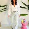 AMALIA WHITE FLOWER BLOUSE
