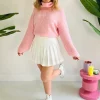 AMELIE SOFT PINK ROLLNECK PULLOVER