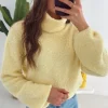 AMELIE YELLOW ROLLNECK PULLOVER