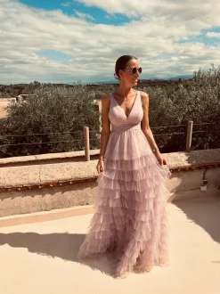 ANAIA OLD PINK TULLE DRESS
