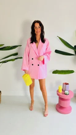 ANNA PINK BLAZER DRESS