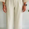 AURELIE ECRU CLASSIC PANTS