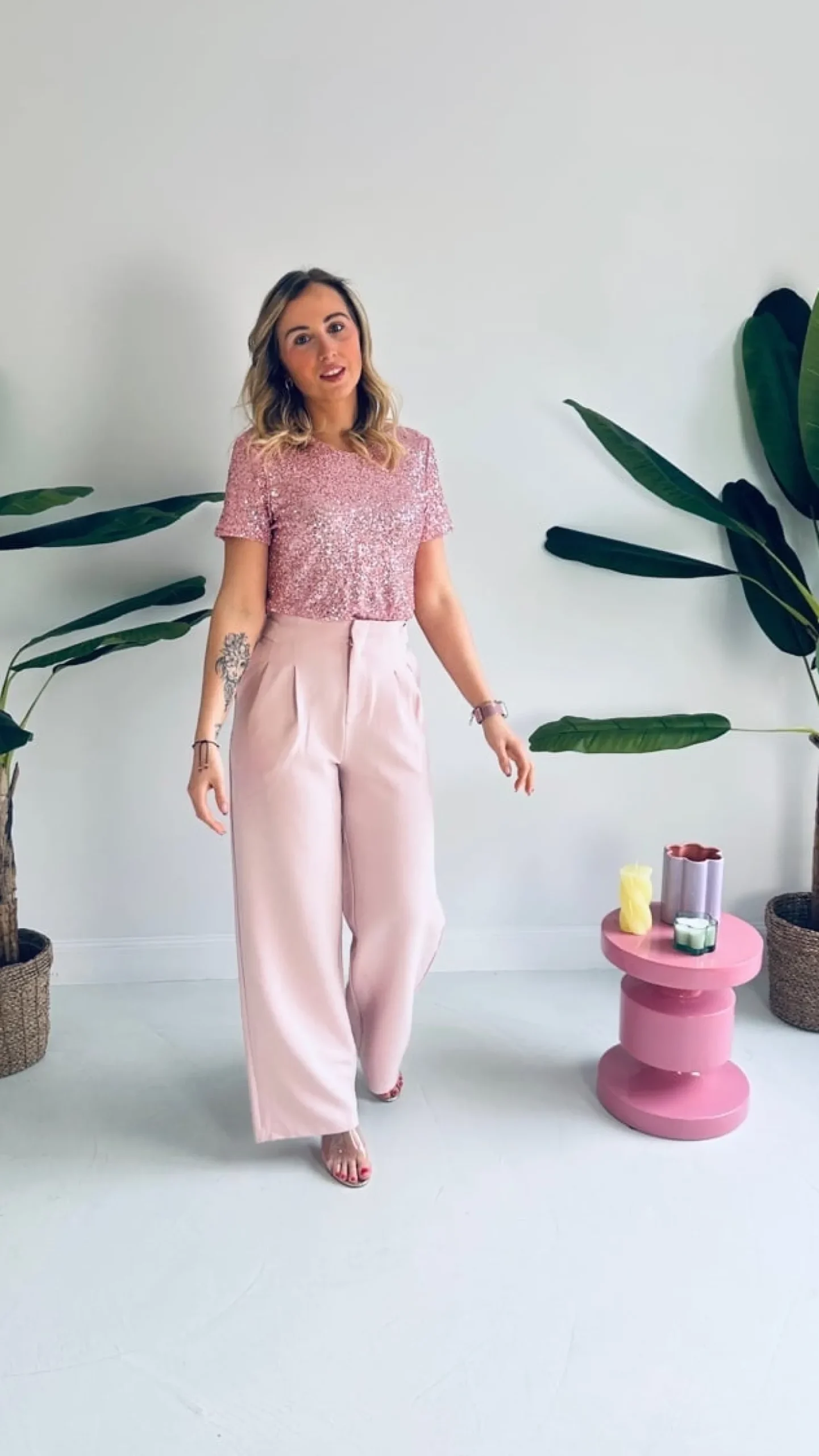 AURELIE PINK CLASSIC PANTS