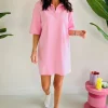 AURORA PINK T-SHIRT DRESS