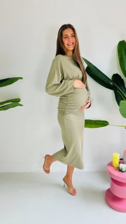 BABETTE KHAKI LONG DRESS
