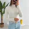BASIC ECRU RIBBED PULL
