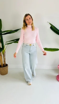 BASIC PINK RIBBED PULL