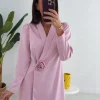 BELLA PINK PLAYSUIT WITH FLOWER