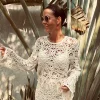BELLEZA BEIGE CROCHET TWO-PIECE SET