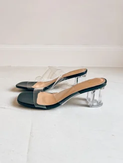 BLACK CLEAR HEELS