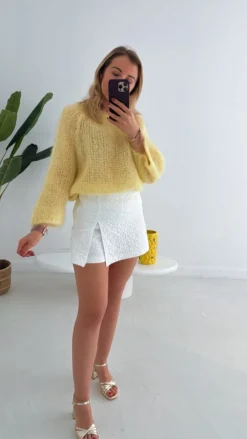 BLOOMING WHITE SKORT