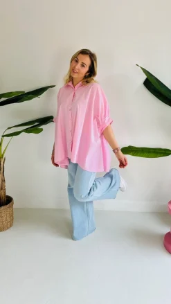 BOBBIE PINK SPRING BLOUSE
