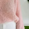 BRIANNA PINK MOHAIR PULLOVER