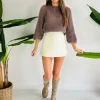 BRIANNA TAUPE MOHAIR PULLOVER