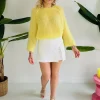 BRIANNA YELLOW MOHAIR PULLOVER