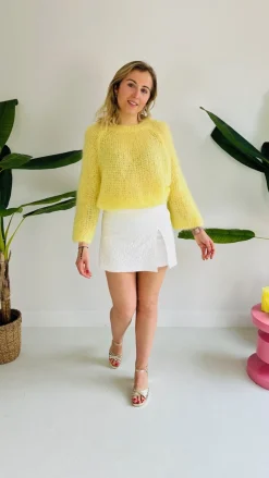 BRIANNA YELLOW MOHAIR PULLOVER