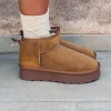 CAMEL SUEDE FAUX UGGS