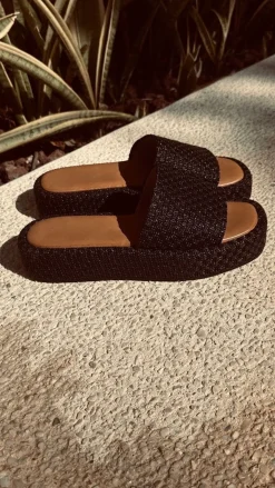 CARAMBA BLACK SLIPPERS