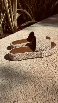 CARAMBA ECRU SLIPPERS