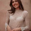 CLAIRE MINT LACE TOP