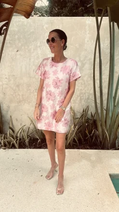 DALIASA PINK FLOWER DRESS