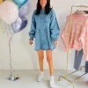 DENIM HEART BUTTON DRESS