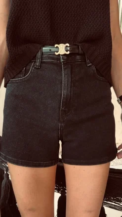 DIABLO BLACK DENIM SHORT