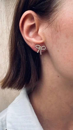 DIAMOND BOW EARRINGS