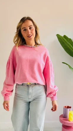 DIAMOND GLOW PINK SWEATER