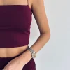 ELSIE BURGUNDY STRAPS TOP