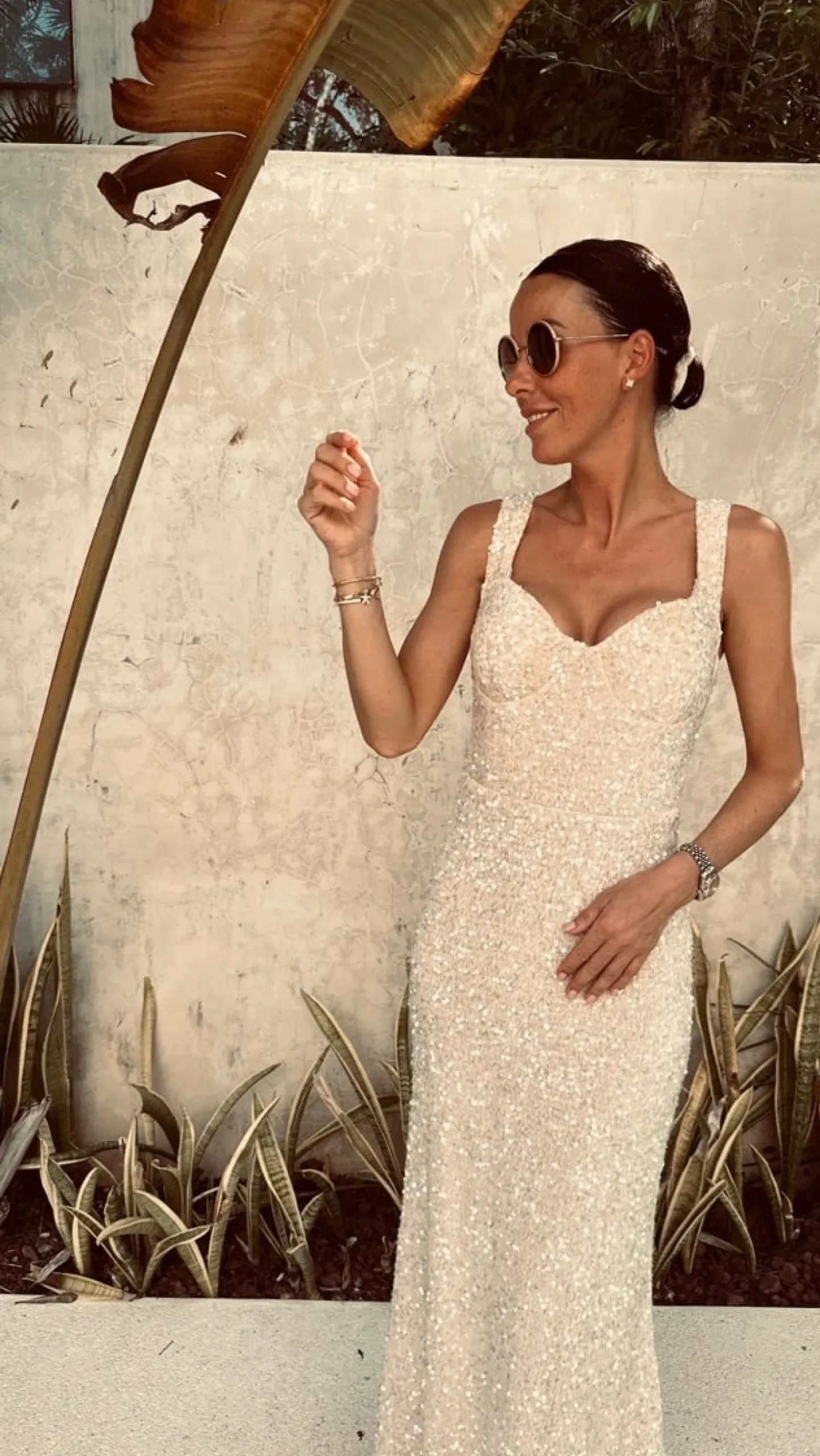 ENCANTO BEIGE SEQUIN DRESS
