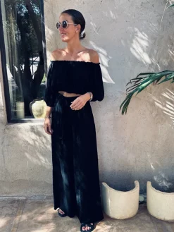 EYA BLACK TWO-PIECE SET