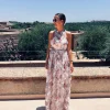 FEDRA MULTI FLOWERY TULLE DRESS