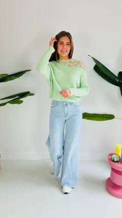 FLORAL DREAM GREEN PULLOVER