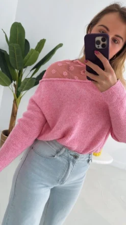 FLORAL DREAM PINK PULLOVER