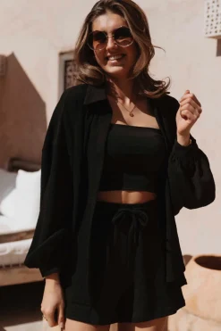 HAKIMA BLACK TWO-PIECE SET