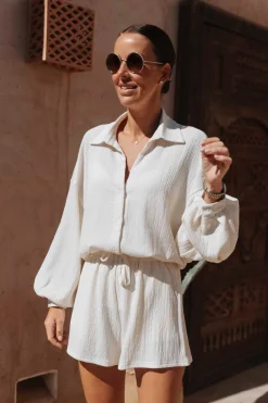HAKIMA ECRU TWO-PIECE SET