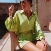 HAKIMA LIME GREEN TWO-PIECE SET