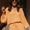 HAKIMA ORANGE TWO-PIECE SET