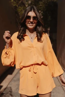 HAKIMA ORANGE TWO-PIECE SET