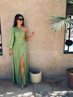 IRIS ONE SHOULDER DRESS