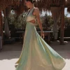 JAMILA GREEN CUT-OUT DRESS