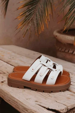 JANNA WHITE SLIPPERS