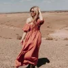 KHALIFA RUST ORANGE DRESS
