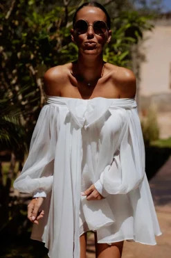 KOUTOUBIA WHITE BLOUSE DRESS