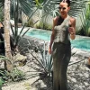 LAGUNA KHAKI CROCHET TWO-PIECE SET