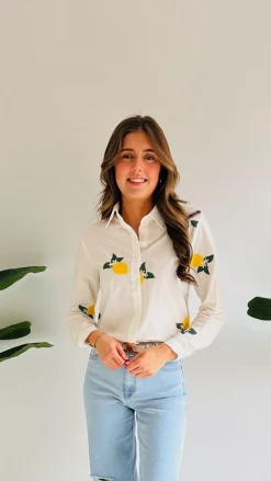 LEMON WHITE BLOUSE