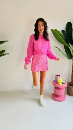 LILY PINK MOHAIR PULLOVER